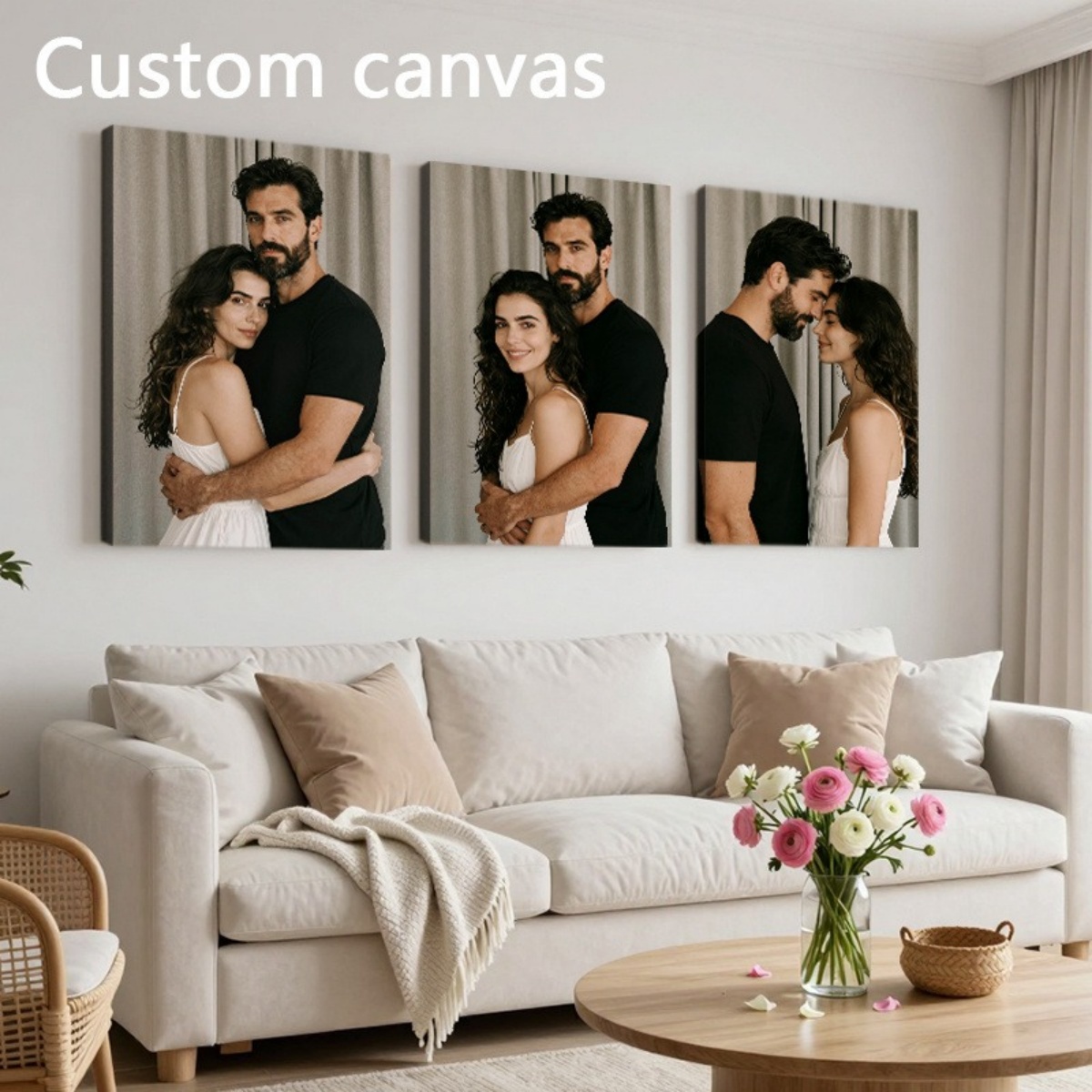 Home Textiles & Furnishings - Set of 3 Custom Photo Decor