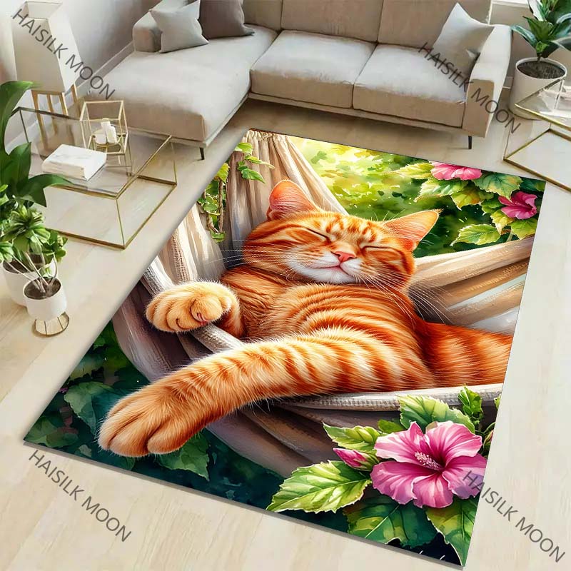 Luxury Home Textiles Usa - Orange Cat in The Afternoon Pattern