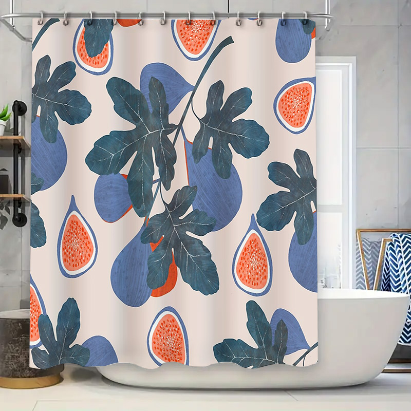 Home Textiles Europe - Botanical Fig Shower Curtain Tropical Leaves