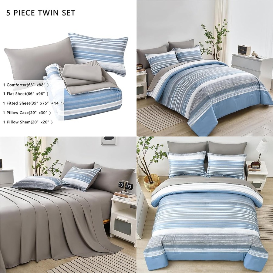 Bed Sheet Microfiber - 5 Pcs Bed in a Bag