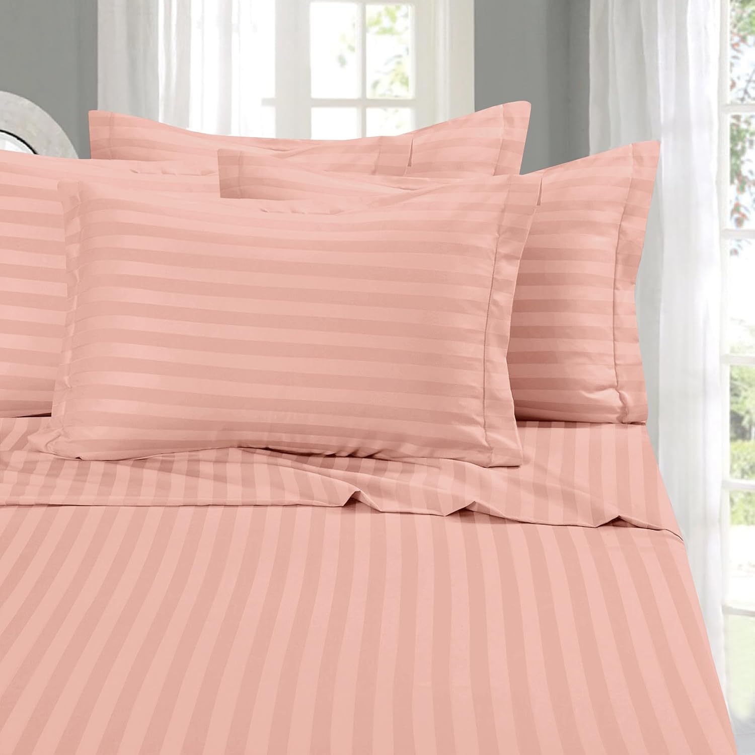 Bed Sheet Microfiber - 6-Piece King Sheet Set - Deep