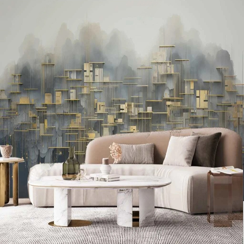 Custom Photo Mural Modern Styl - Home Textiles City ulasan dan harga