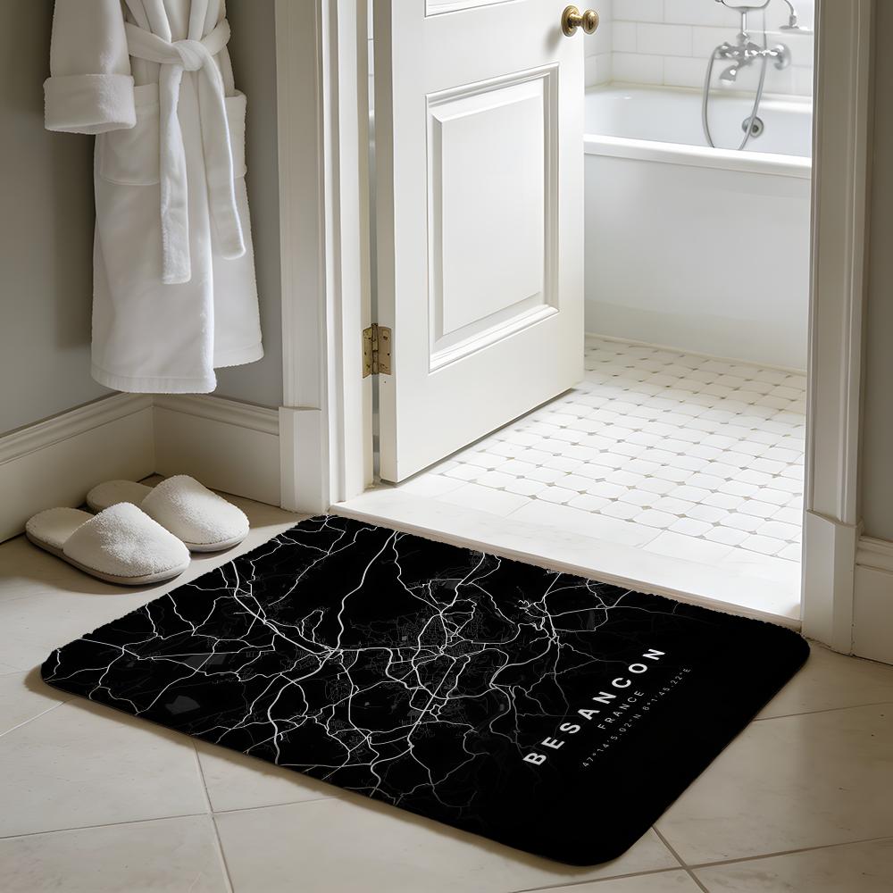 Black Classic City Map Floor M - Home Textiles City ulasan dan harga