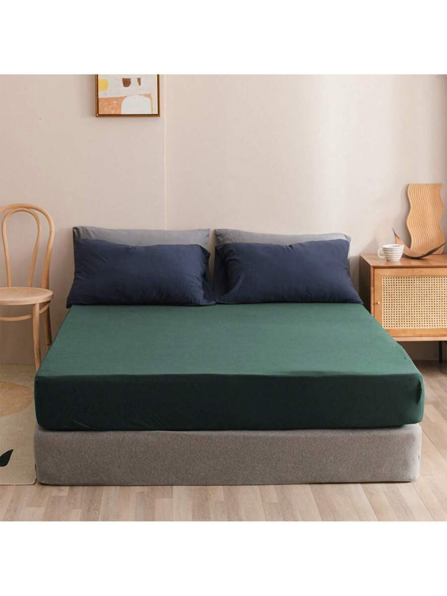 1PC 5X7FT Double Bed Fitted Sh - Bed Sheet Microfiber ulasan dan harga