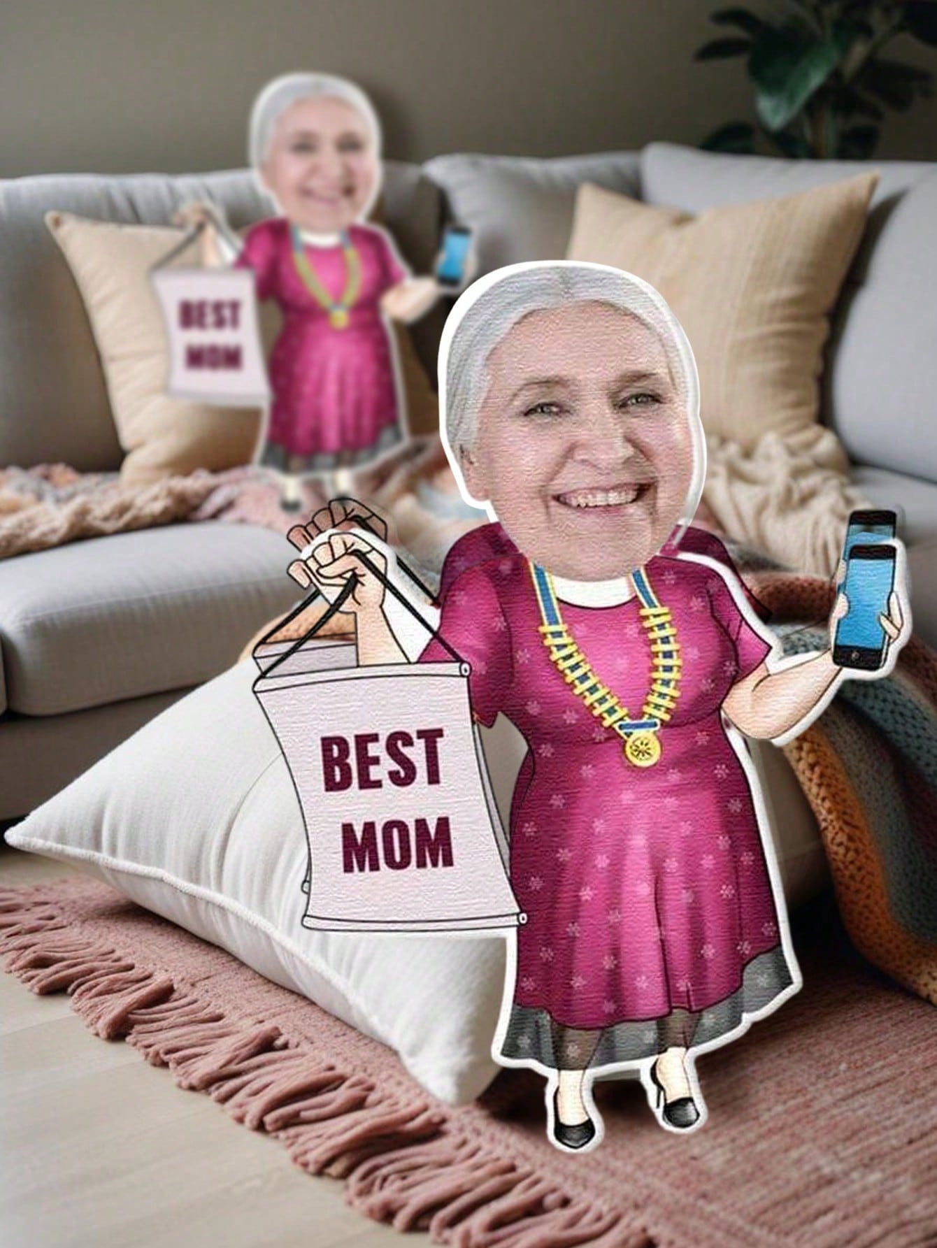 1pc Custom Face Pillow Persona - Home Textiles & Furnishings ulasan dan harga