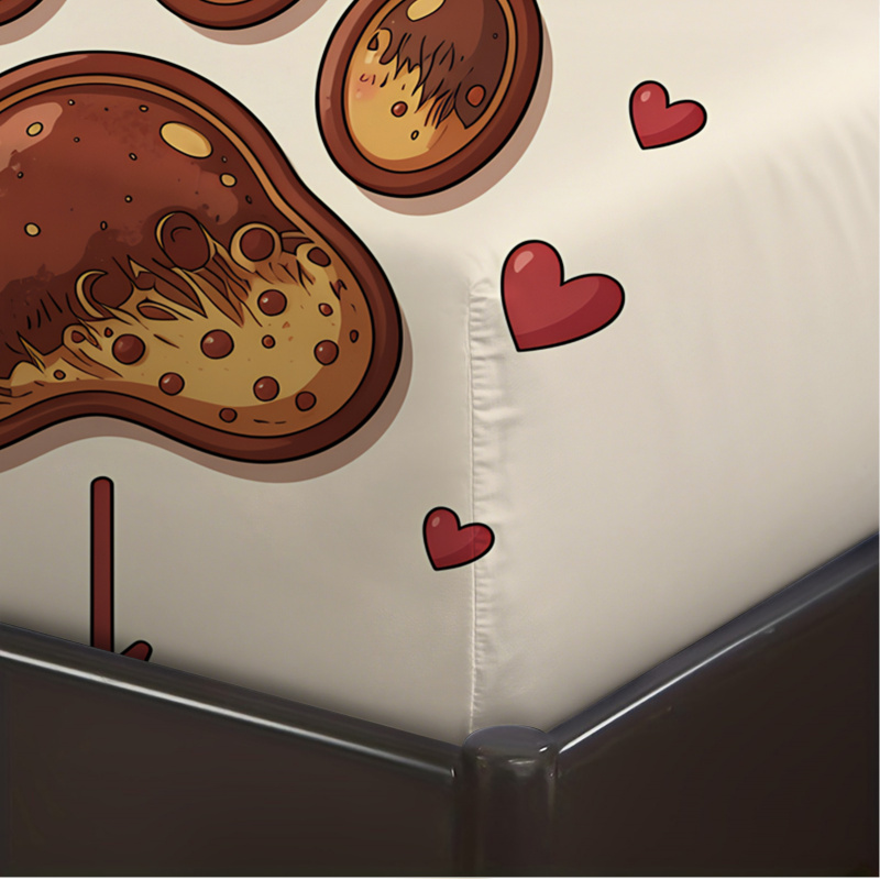 I Woof You Dog Paw Digital Pri - Bed Sheet Microfiber ulasan dan harga