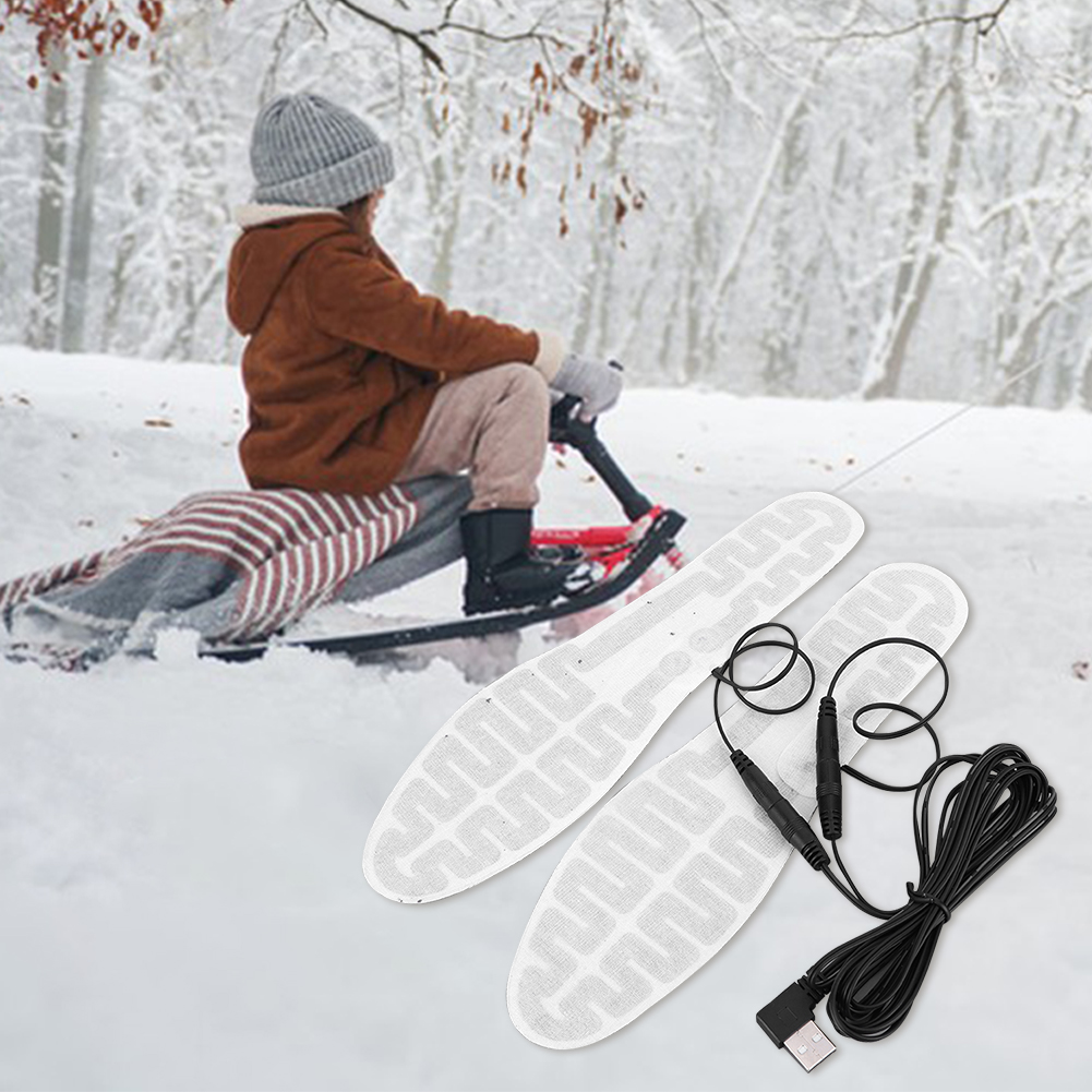 USB Heated Shoe Insoles Foot W - Heated Pad Electric ulasan dan harga