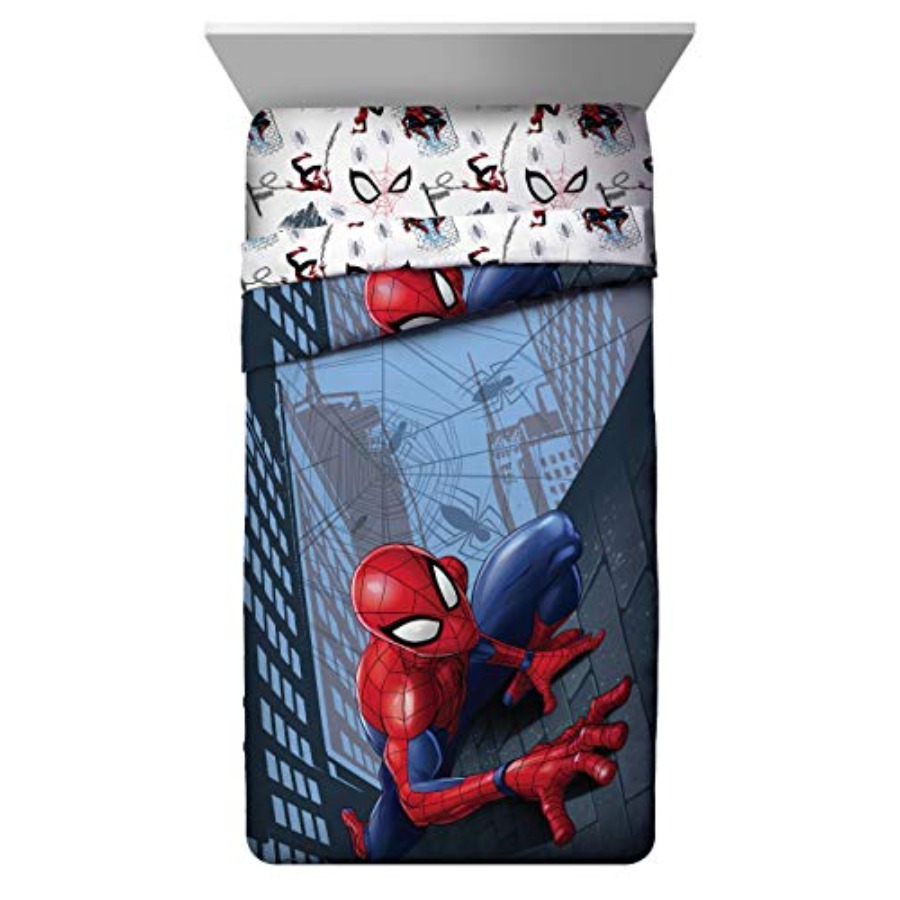 Marvel Spiderman Crawl 4 Piece - Bed Sheet Microfiber ulasan dan harga