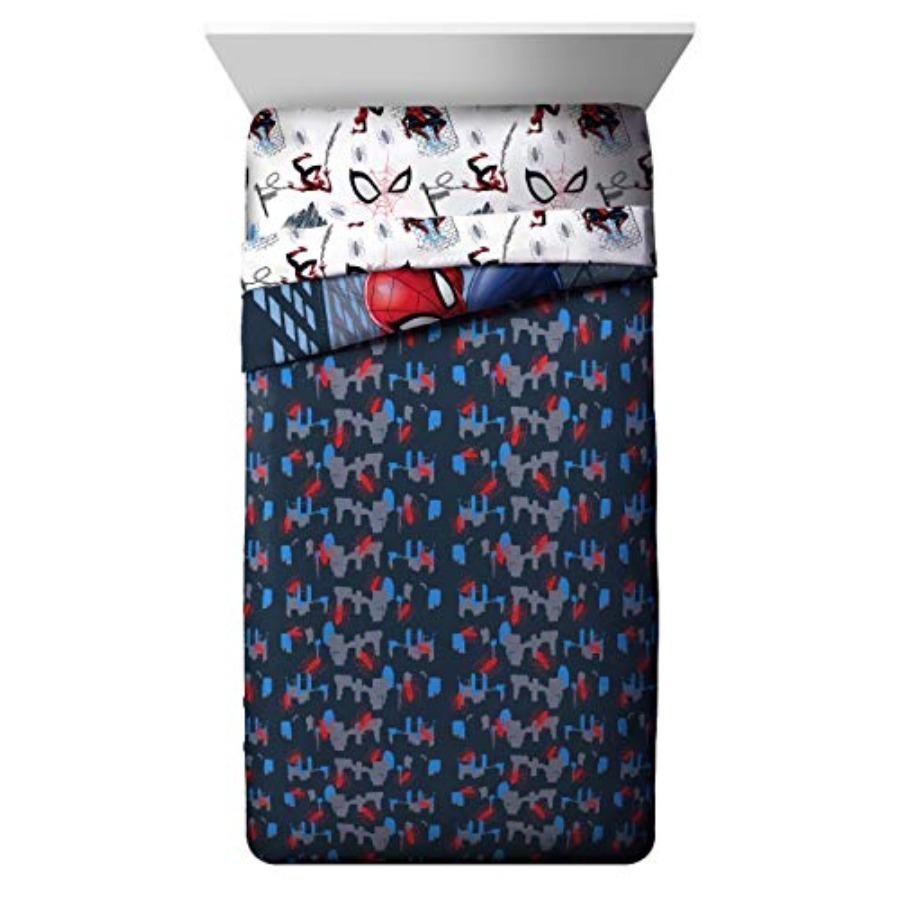 Marvel Spiderman Crawl 4 Piece - Bed Sheet Microfiber ulasan dan harga
