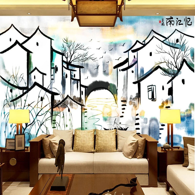 Custom Mural Wallpaper Chinese - Home Textiles City ulasan dan harga