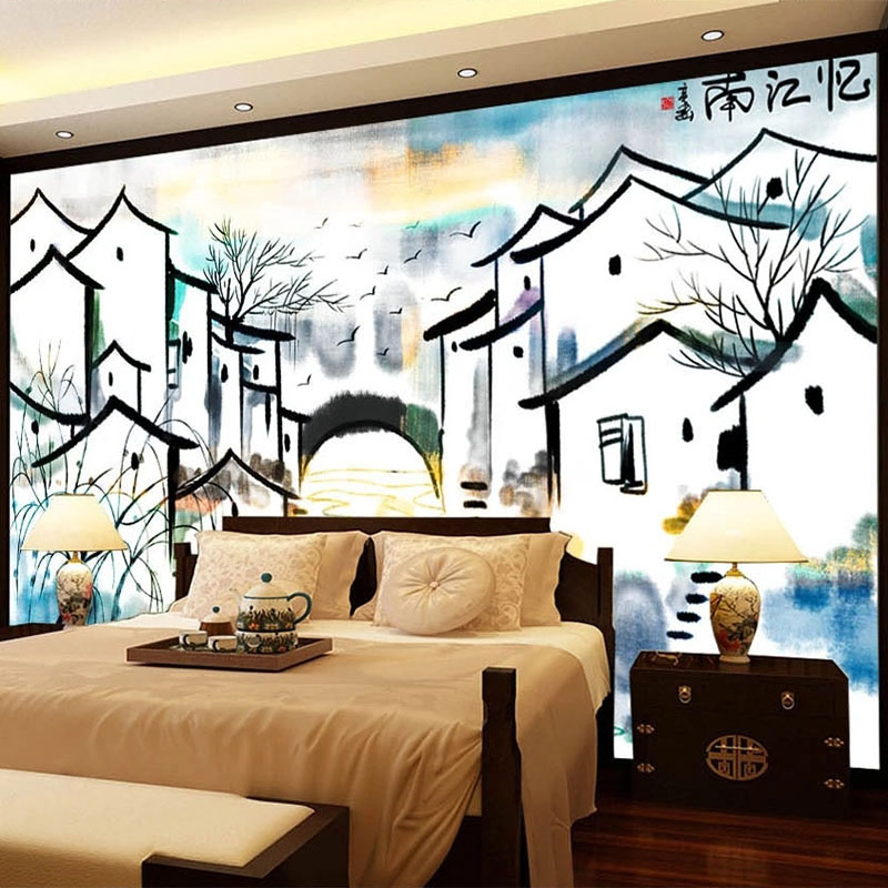 Custom Mural Wallpaper Chinese - Home Textiles City ulasan dan harga