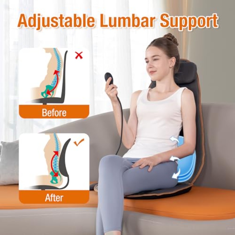 Vibration Back Massage Cushion - Heated Pad Electric ulasan dan harga