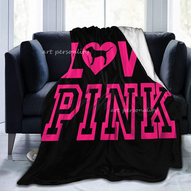 Pink Blanket Love Pink Dog Hea - Bed Sheet Microfiber ulasan dan harga