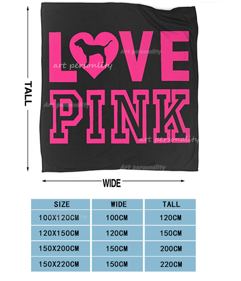 Pink Blanket Love Pink Dog Hea - Bed Sheet Microfiber ulasan dan harga