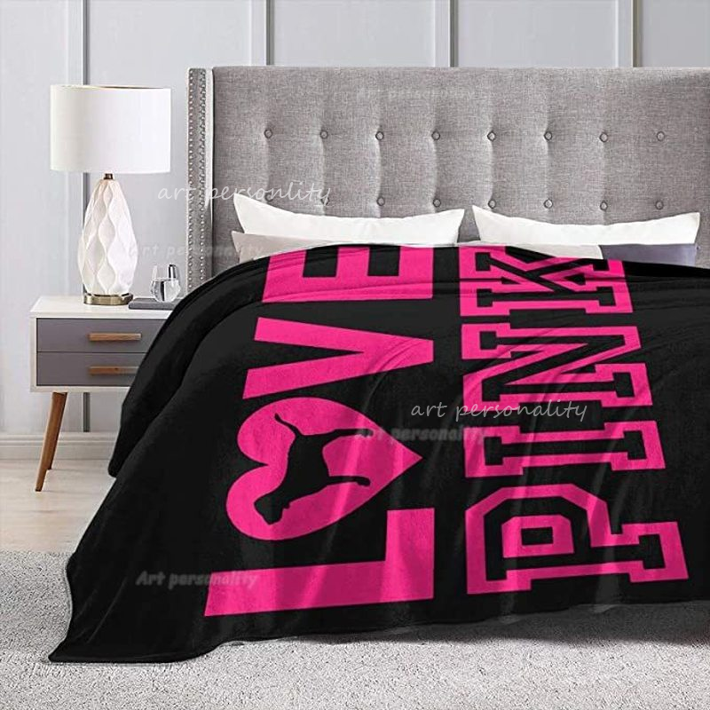 Pink Blanket Love Pink Dog Hea - Bed Sheet Microfiber ulasan dan harga