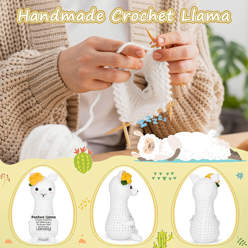 Funny Handmade Crochet Llama P - Home Textiles Europe ulasan dan harga