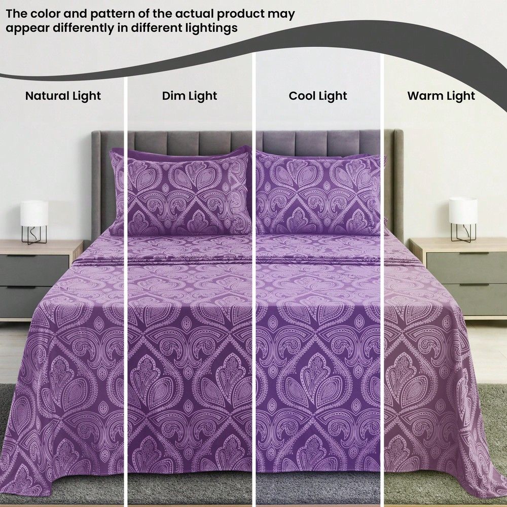 Decor 6Piece Paisley Bed Sheet - Bed Sheet Microfiber ulasan dan harga