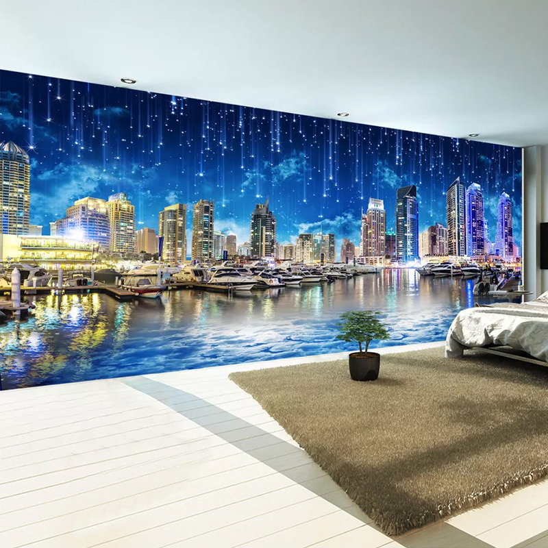Custom Mural Non-woven Wallpap - Home Textiles City ulasan dan harga