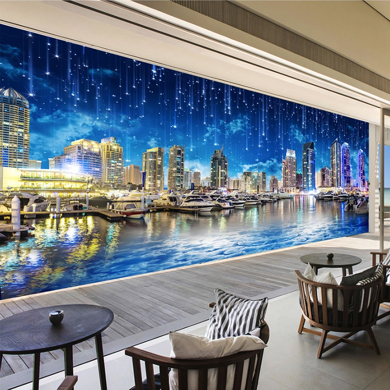 Custom Mural Non-woven Wallpap - Home Textiles City ulasan dan harga