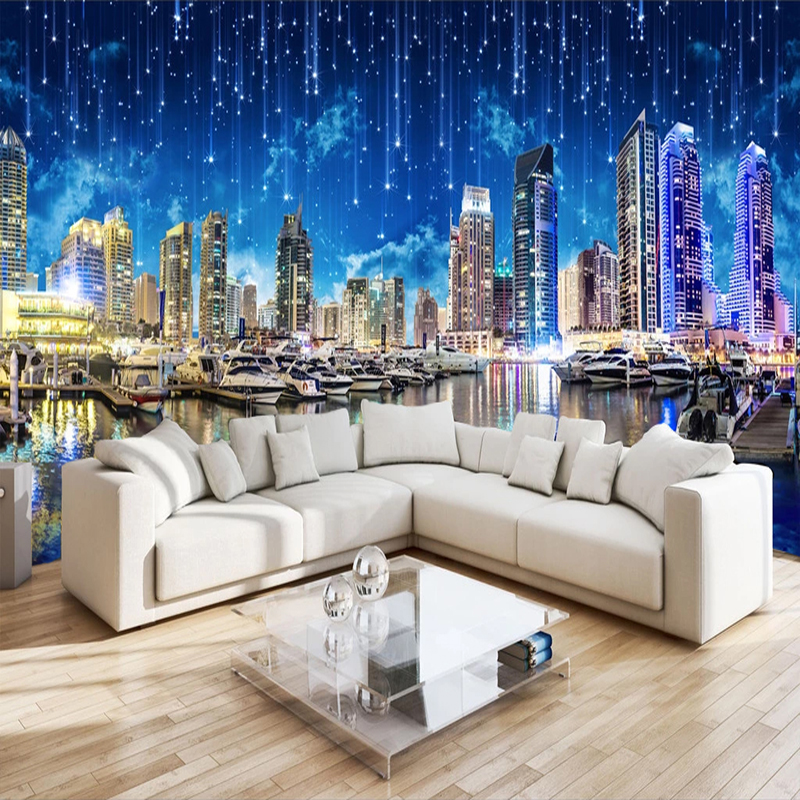 Custom Mural Non-woven Wallpap - Home Textiles City ulasan dan harga