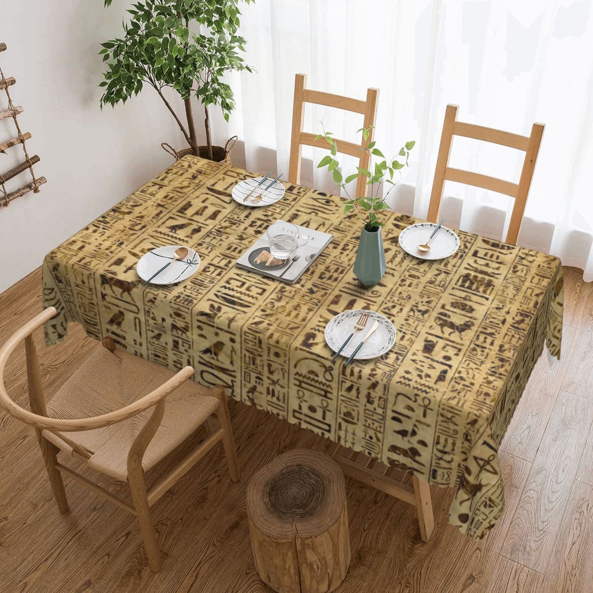 Egyptian Hieroglyphs On Papyru - Home Textiles Egypt ulasan dan harga