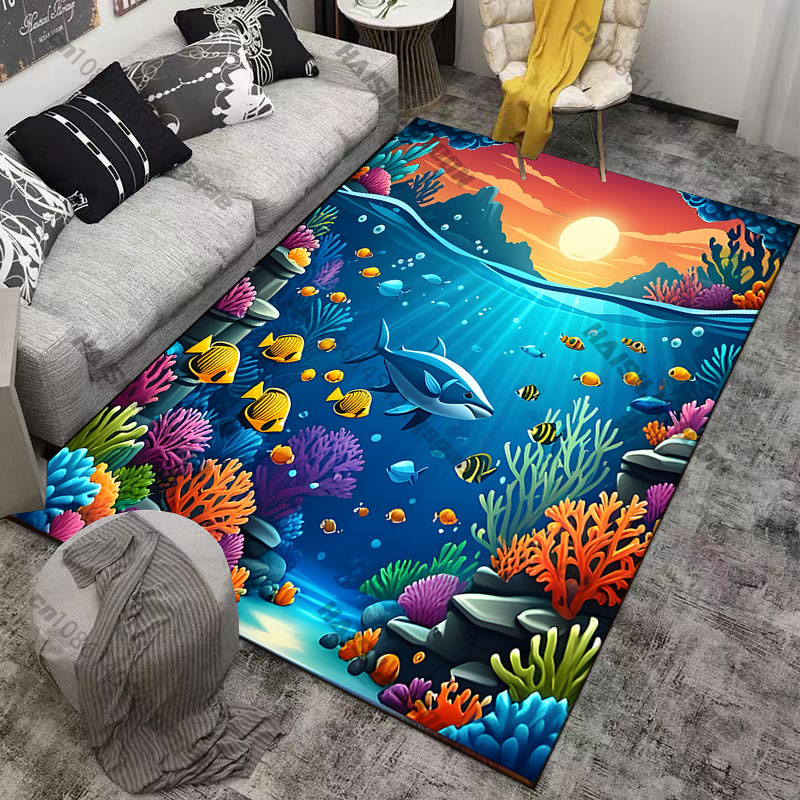 Underwater city with vibrant c - Home Textiles City ulasan dan harga