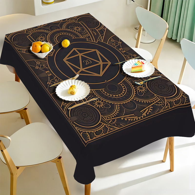 Steampunk Black Golden Gear Pa - Home Textiles & Furnishings ulasan dan harga