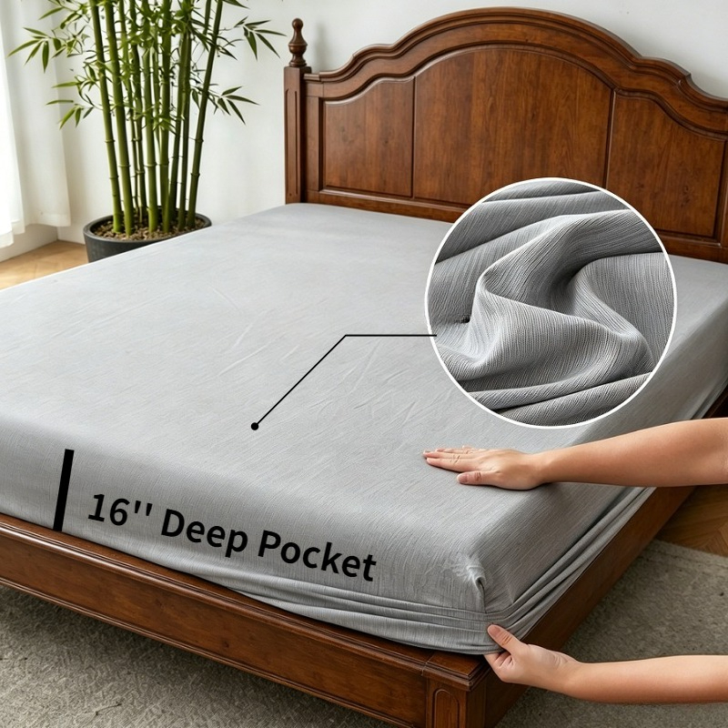1PCs Cooling Fitted Sheet US S - Bed Sheet Microfiber ulasan dan harga