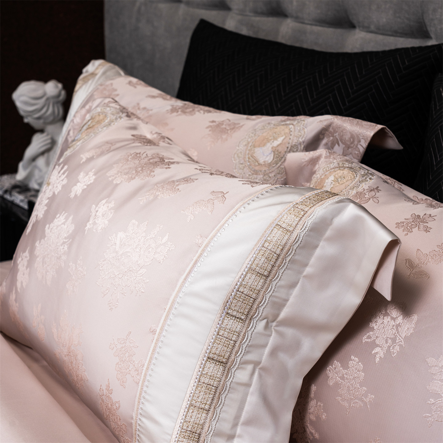 3D Flowers Relief Jacquard Egy - Luxury Home Textiles Usa ulasan dan harga
