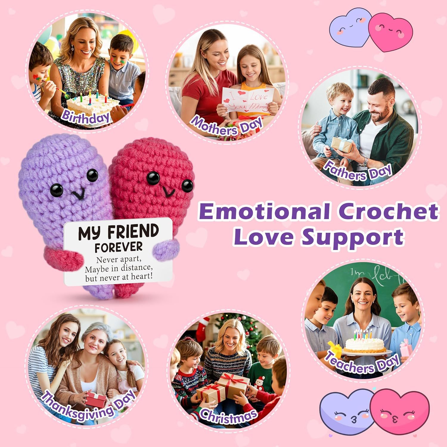 Cute Crochet Emotional Support - Home Textiles Europe ulasan dan harga