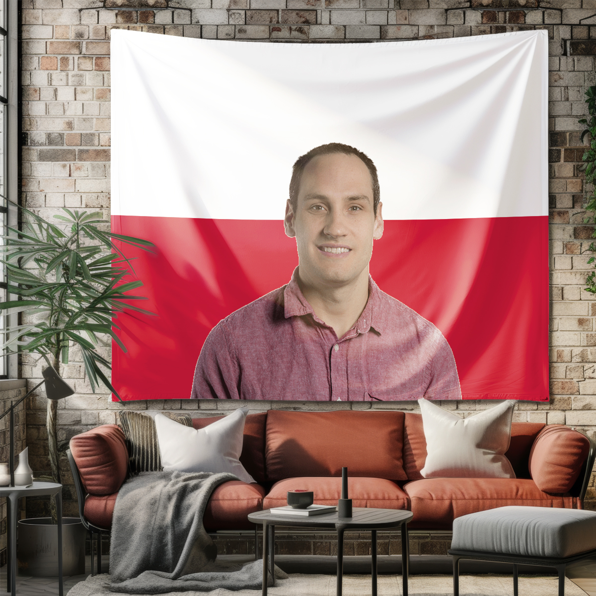 1Pc Custom Photo Polyster Flag - Home Textiles & Furnishings ulasan dan harga