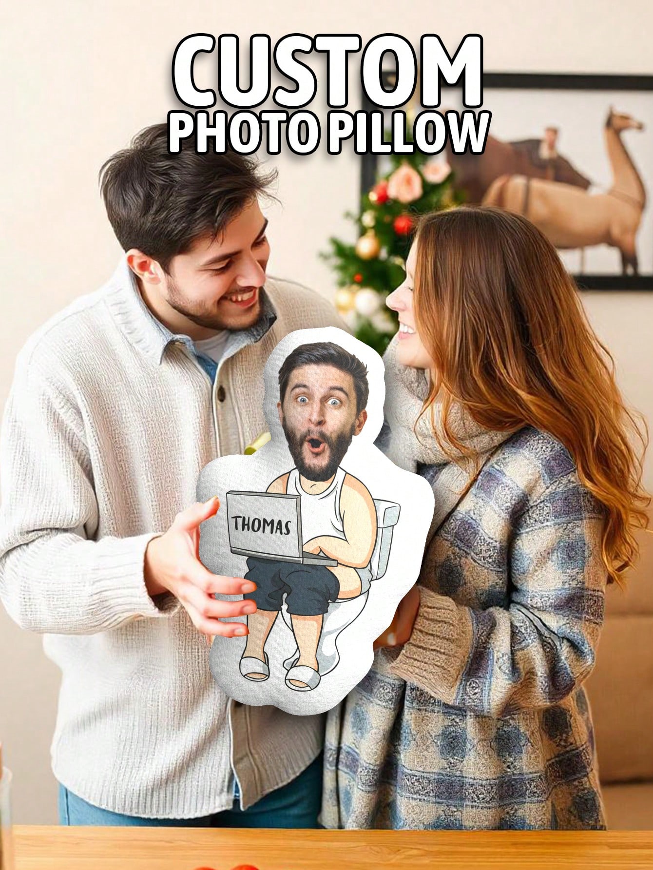 Custom Funny Ugly Face Pillow  - Home Textiles & Furnishings ulasan dan harga