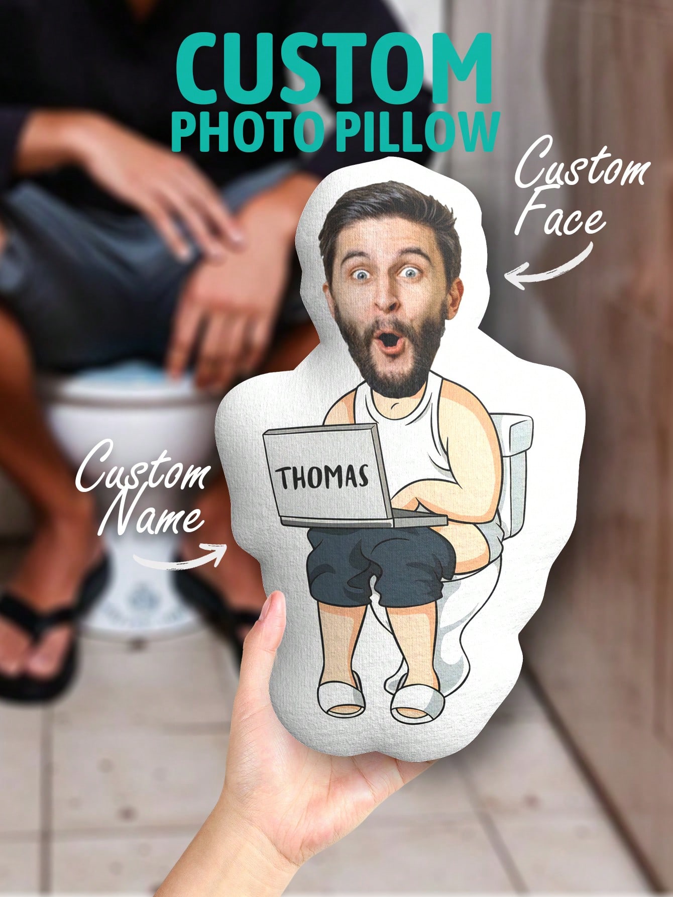 Custom Funny Ugly Face Pillow  - Home Textiles & Furnishings ulasan dan harga