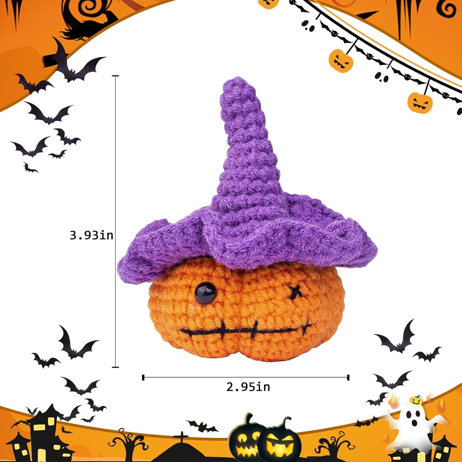 Crochet Positive Energy Pumpki - Home Textiles Europe ulasan dan harga