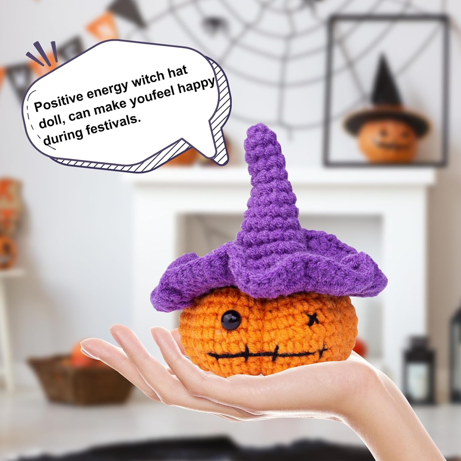 Crochet Positive Energy Pumpki - Home Textiles Europe ulasan dan harga
