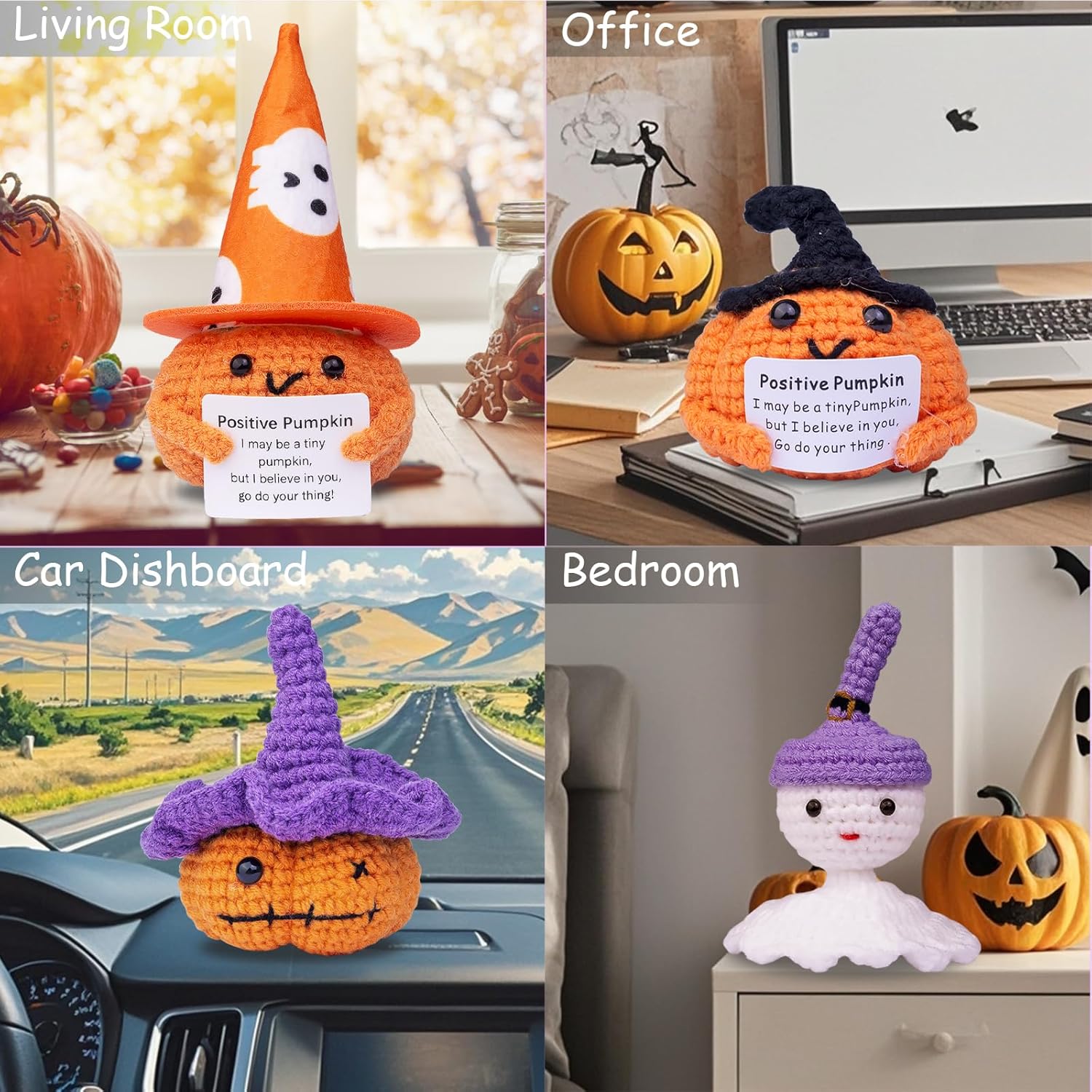 Crochet Positive Energy Pumpki - Home Textiles Europe ulasan dan harga