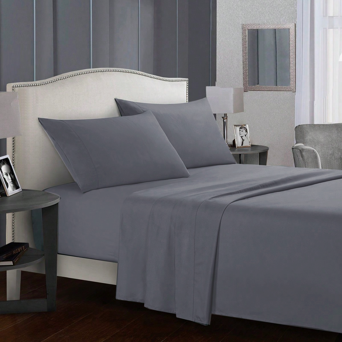 3/4pcs Solid Beding Set, Water - Bed Sheet Microfiber ulasan dan harga