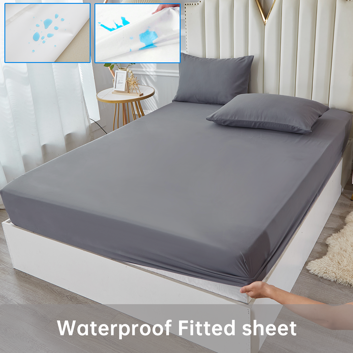 3/4pcs Solid Beding Set, Water - Bed Sheet Microfiber ulasan dan harga