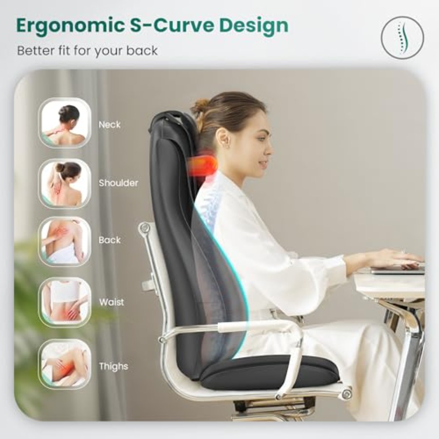 Shiatsu Neck Back Massager wit - Heated Pad Electric ulasan dan harga