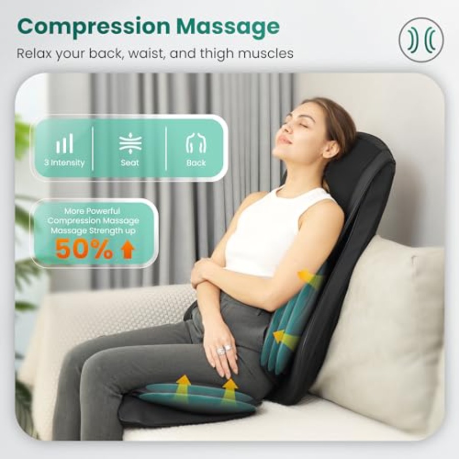 Shiatsu Neck Back Massager wit - Heated Pad Electric ulasan dan harga