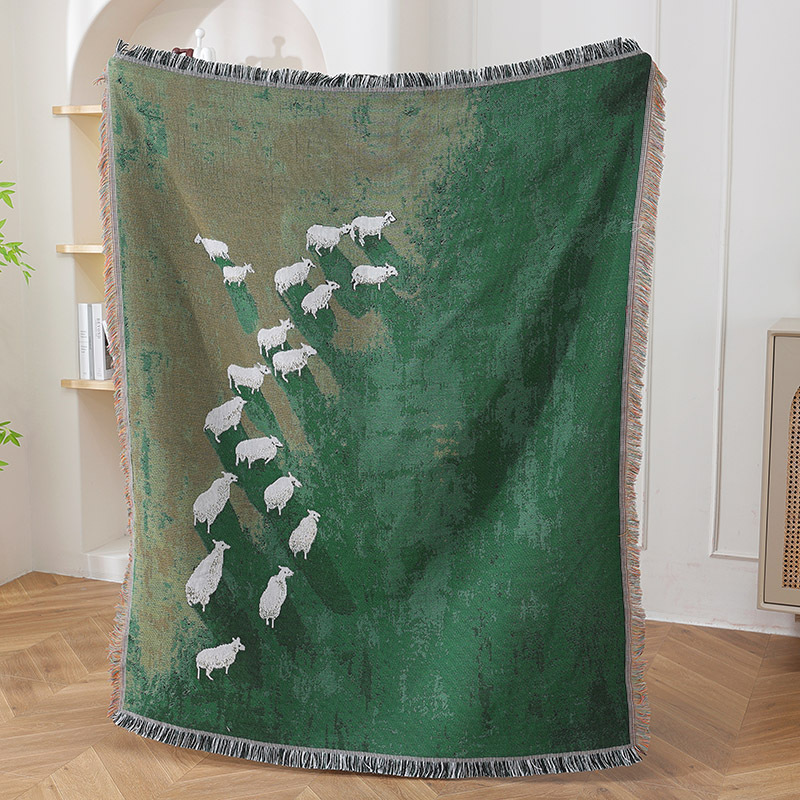 Textile City Sheep Herd Green  - Home Textiles City ulasan dan harga