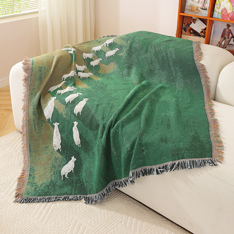 Textile City Sheep Herd Green  - Home Textiles City ulasan dan harga