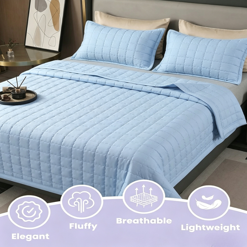 Cooling Summer Quilted Blanket - Bed Sheet Microfiber ulasan dan harga