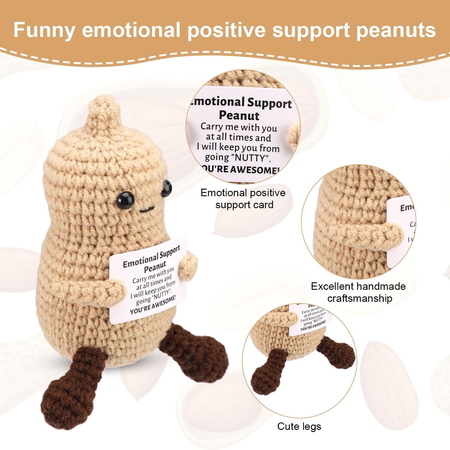 Funny Crochet Peanut Handmade  - Home Textiles Europe ulasan dan harga