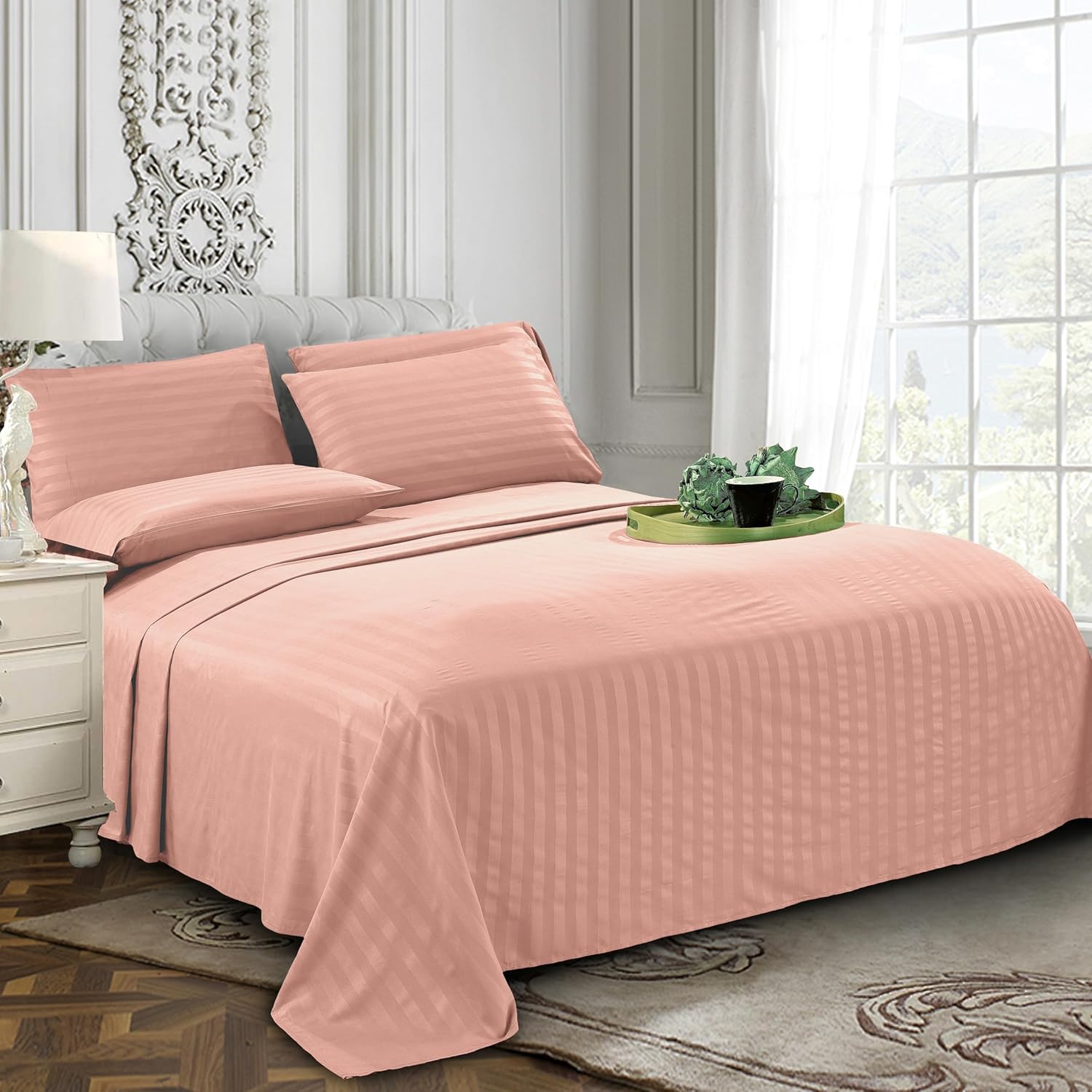 6-Piece King Sheet Set - Deep  - Bed Sheet Microfiber ulasan dan harga